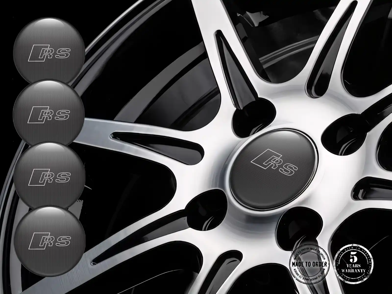 Audi Version Emblèmes Roue Design Étiquette Premium